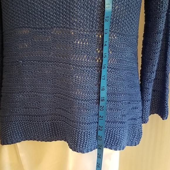 Vex Collection 1 button Blue Cotton Cardigan XL - Picture 5 of 8